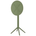 thumbnail image 3 of Compamia Sky 24 inch Round Folding Bar Table in Olive Green finish, 3 of 8