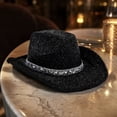 thumbnail image 3 of Cowboy Hat for Men Women, Western Rhinestone Cowgirl Cap,One Size, 3 of 4