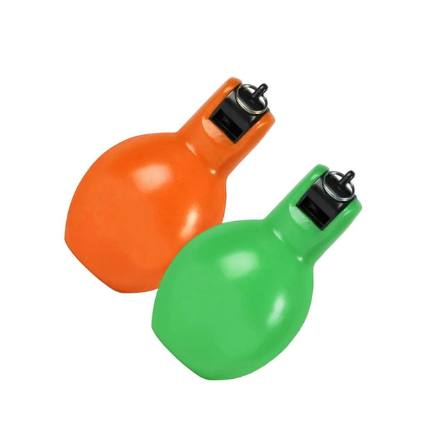 pitrice 2 Pcs Sifflets à Main Sifflet Fort Sports pour Randonnée Intérieur Extérieur Jaune et Rouge Vert et orange 12x6.5cm