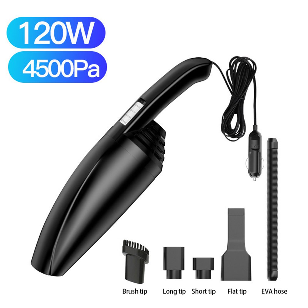 Ultra Quiet Vacuum Cleaner 120W Portable Handheld Car Vacuum Cleaner