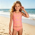 thumbnail image 2 of Miaoju Girls' Tankini Summer Rash Guard Bathing Suits Two Piece Cross Straps Swimsuit with Shorts 2-14 Years, 2 of 4
