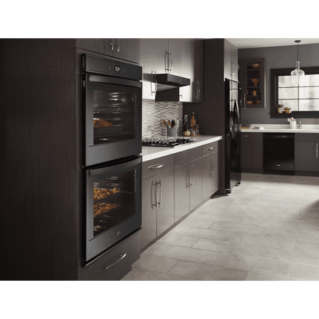 Whirlpool - Smart 27" Built-In Double Electric Wall Oven - Black