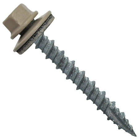 

Metal Roofing Screws: (1000) 10 x 1-1/2 Surrey Beige Hex Head Sheet Metal Roof Screw. Self Starting Metal to Wood siding Screws. EPDM Washer. Colored Head