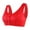 Red, variant on Women's Leaf Print Adjustable Strap Comfortable Sexy Front Open Cup Bra No Steel Ring Soft Support Everyday Wear