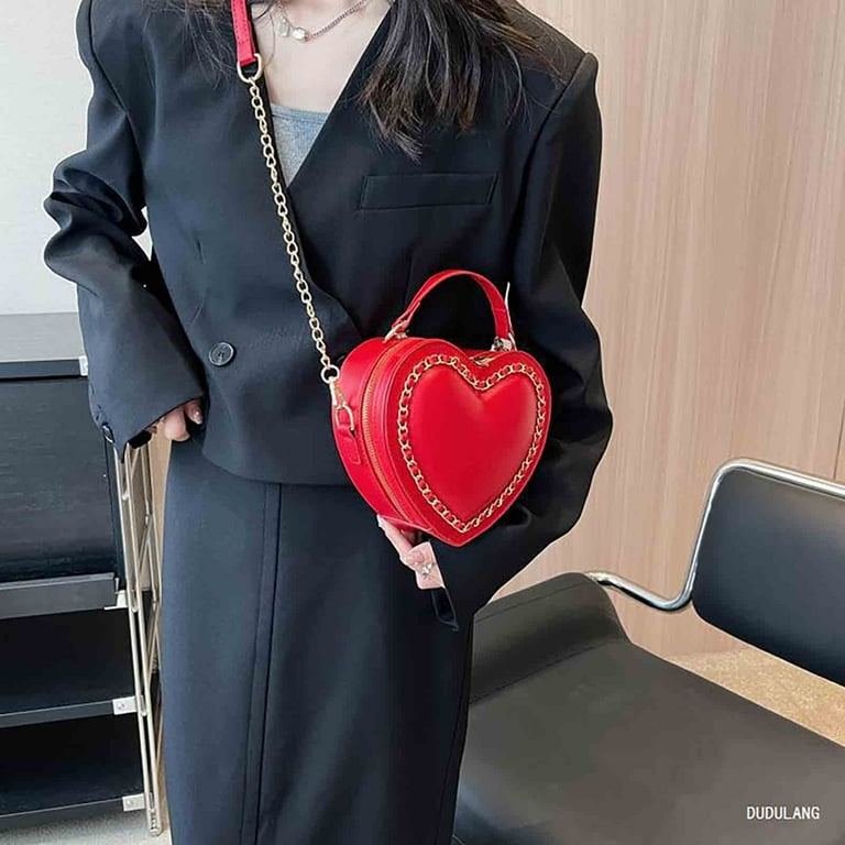 Pompotops Heart Shape Crossbody Purse for women New Handbag Pompotops Heart Shape Crossbody Purse for women New Handbag