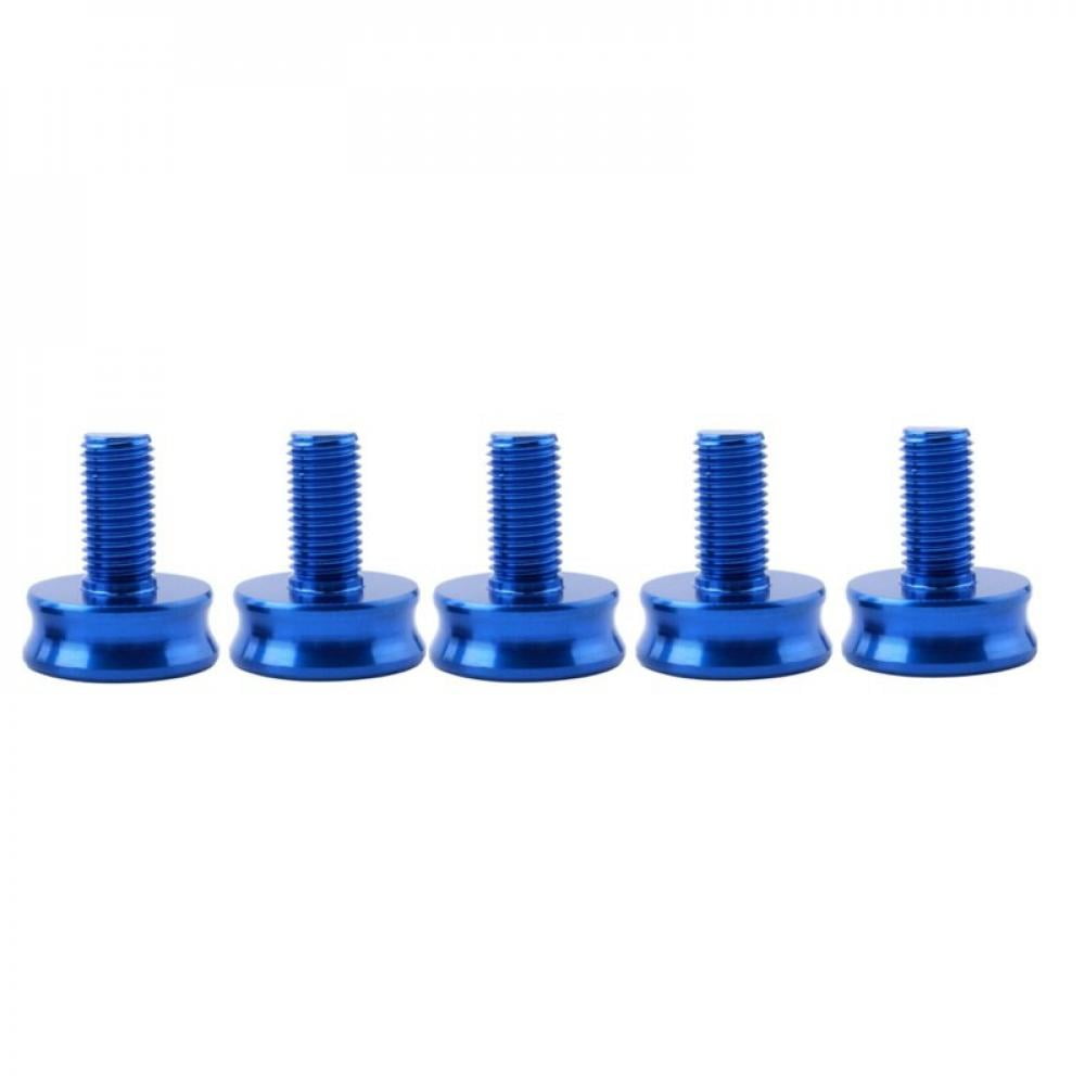 BLUE BIKE ALUMINUM DOUBLE CHAIN CHAINRING CRANK NUTS BOLTS SCREWS 5 PAIRS 