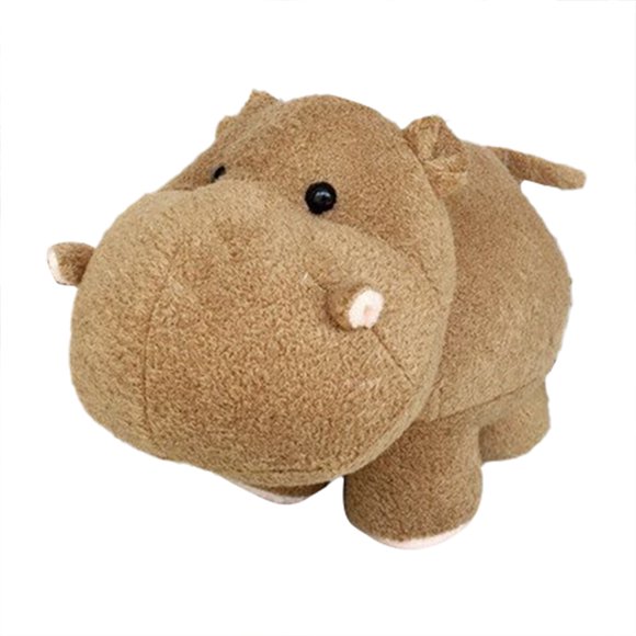 TIELUTT Hippopotame en Peluche Hippopotames Doux Petit Ensemble de Jouets Hippopotame Mignon Gris Hippopotame Debout pour Ados Adultes Décorations