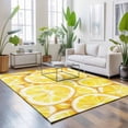 thumbnail image 3 of Area Rugs 5'x7', Summer Lemon Carpet Runner Indoor Outdoor Rugs Home Decor Aesthetic, Modern Oil Painting Yellow Fruits Non Slip Mats Washable Accent Rug for Living Room Bedroom, 3 of 8