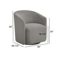 thumbnail image 3 of Comfort Pointe Amhurst Gray Fabric Swivel Barrel Accent Chair, 3 of 16
