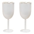 thumbnail image 1 of 2X Verre à Vin en Acier Inoxydable Double Couche Gobelet Grande Capacité Blanc, 1 of 3