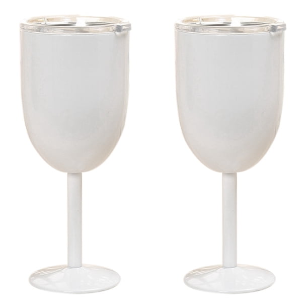 2X Copa de Vino Copa de Doble Capa de Acero Inoxidable Color Vaso de Gran Capacidad de Vino Resistente