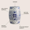 thumbnail image 5 of JONATHAN Y Double Happiness 18" Chinoiserie Ceramic Drum Garden Stool, Blue/White, 5 of 6