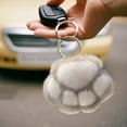 thumbnail image 4 of Super Cute Soft Plush Cat Paw Keychain Fluffy Warm Comfortable Pink Kitty Hand Key Chain Ring Holder Bag Purse Pendant, 4 of 6