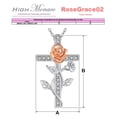 thumbnail image 5 of Collares con Dijes de Cruz RoseGrace02 1Pza Plata Collar Cruz/Rosa Dije 2x3cm Metal., 5 of 5