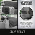 thumbnail image 3 of Original Patent Pending Reversible Small Sofa Protector, Many Colors, Seat Width to 62 Inch, Furniture Slipcover, 2 Inch Strap, Couch Slip Cover Throw for Pets, Kids, Dogs, Charcoal Linen, 3 of 8