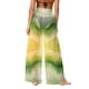 thumbnail image 3 of Pantalones de playa de gasa ligeros para mujer con protección solar, pantalones anchos de estilo bohemio estampados, blusa para mujer, 3 of 7