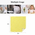 thumbnail image 4 of Yellow Moire Cloth Napkins, Water Ripple Stripe Farmhouse Washable and Reusable Dinner Napkins Set of 6, Table Napkin for Kitchen Party Birthday Wedding Hotel Housewarming 20"x20", 4 of 8