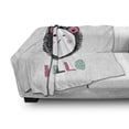 thumbnail image 3 of Hedgehog Soft Flannel Fleece Blanket, Sketch Animal Typographic Colorful Hello Message on Rainy Background, Cozy Plush for Indoor and Outdoor Use, 70" x 90", Pink Baby Blue and Black, by Ambesonne, 3 of 6