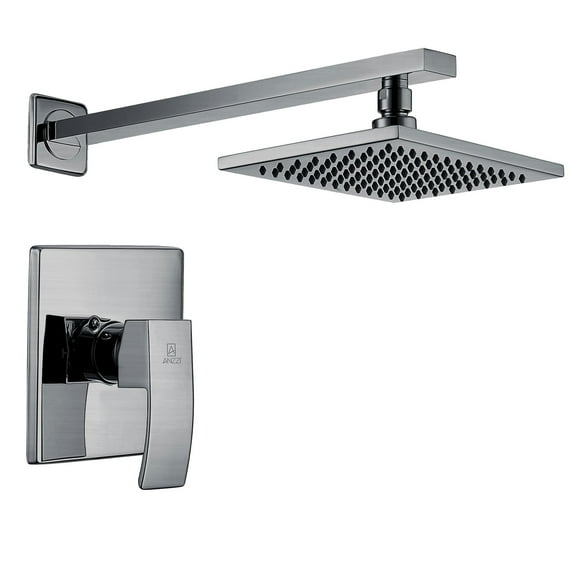 Anzzi SH-AZ041BN 12.55 in. Viace Series 1-Spray Fixed Showerhead in Brushed Nickel