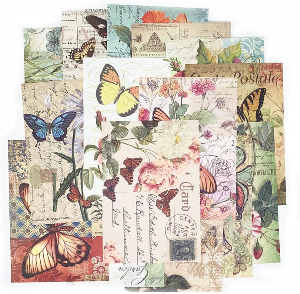 150pcs Vintage Scrapbooking Paper,Old Book Page Music Notes Background Material Paper for DIY Decoupage Junk Journal Scrapbooks Supplies