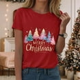 thumbnail image 2 of UngA Christmas Shirts for Women Merry and Bright Shirt Xmas Holiday Tshirt Christmas Lights Tee Tops Christmas T-Shirts for Women (Red,XL), 2 of 6