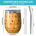 thumbnail image 5 of Halloween Pattern 12oz Stainless Steel Insulated Wine Tumbler with Lid and Straw – Double Wall Vacuum Mug for Hot & Cold Drinks, 304 Steel Interior, Sweat-Free Design. Trick or Treat !, 5 of 5