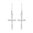 thumbnail image 6 of LeCalla 925 Sterling Silver Fishhook Cross Drop Dangle Earrings Jewelry Gifts for Women and Teen 35MM, 6 of 8