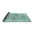 thumbnail image 2 of Ahgly Company Indoor Square Geometric Light Blue Traditional Area Rugs, 6' Square, 2 of 4