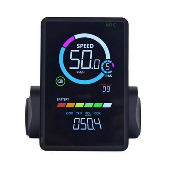 24V-60V M7C-2 E-Bike LCD Colorful Display Meter Waterproof Connection Plug Electric Bicycle Display with