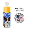 thumbnail image 4 of Carolines Treasures LH9288MUK Corgi Winter Snowflakes Holiday Ultra Hugger for slim cans Slim Can multicolor, 4 of 6