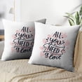 thumbnail image 3 of LALILO Throw Pillow Covers Valentines Day Card With Letters And Cushion Cover 18" x 18", 2234 Pack, 3 of 6