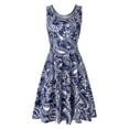 thumbnail image 1 of IROINNID A-Line Dress For Women Sleeveless Printed Skinny Long Dress V-Neck Knee-Length Dress, 1 of 6