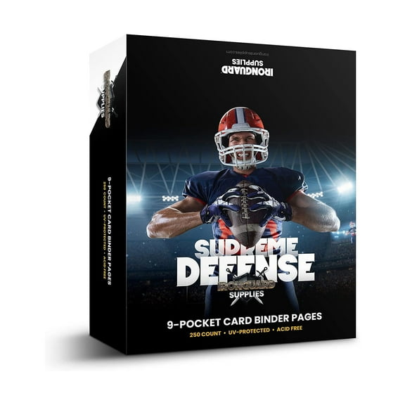 Ironguard Supplies 9-Pocket Card Binder Pages Display (250) New