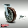 thumbnail image 2 of 8 Inch SS Polyurethane Swivel Caster with Ball Bearing and Swivel Lock SCC, 2 of 2