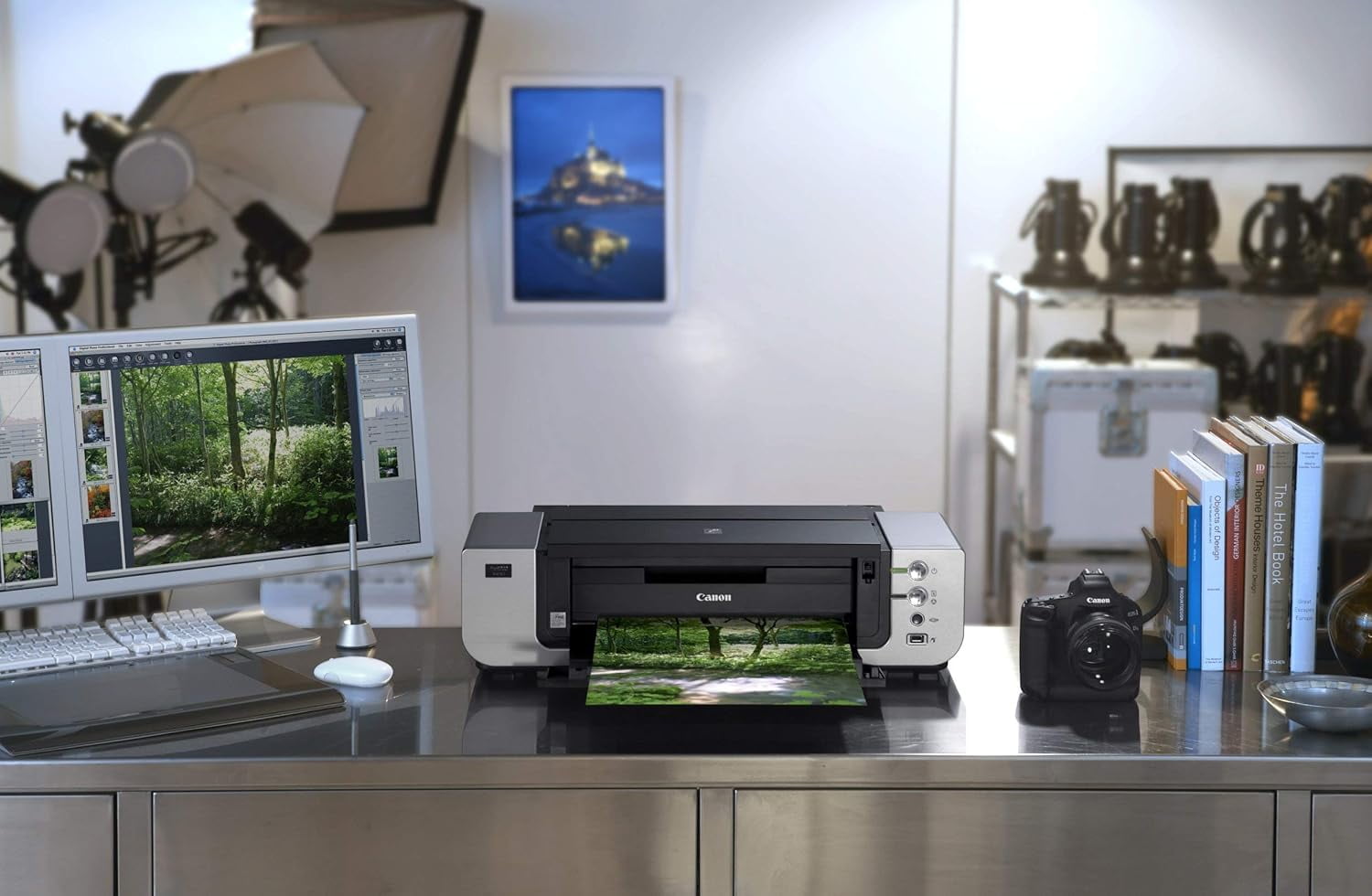 Restored Canon PIXMA Pro9000 Mark II Inkjet Photo Printer with USB & Ethernet Connectivity, 4800 x 2400 dpi - 3295B002 (Refurbished)