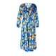 thumbnail image 5 of TRKIYQC Vestido largo bohemio para mujer, casual, floral, cuello en V, manga 3/4, para fiesta en la playa, vacaciones TRKIYQC  moda, 5 of 6