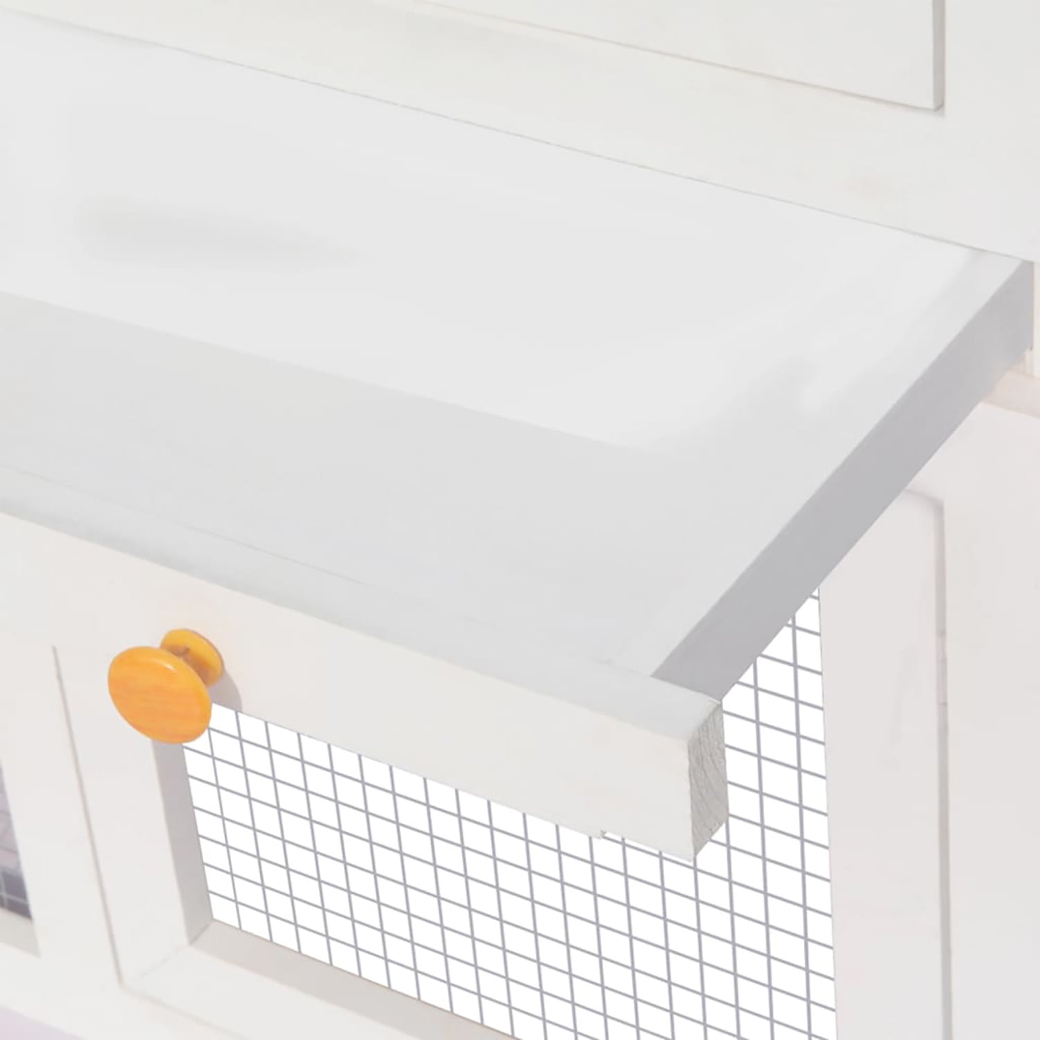 Pefilos 51" Outdoor Rabbit Hutch, Wooden Bunny House Double Floor Small Animal Pet Cage, Orange Pefilos 51" Outdoor Rabbit Hutch, Wooden Bunny House Double Floor Small Animal Pet Cage, Orange