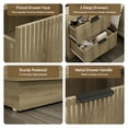 thumbnail image 7 of 22.7 inch Fluted Nightstand with 2 Drawers Farmhouse End Table for Living Room, 7 of 7