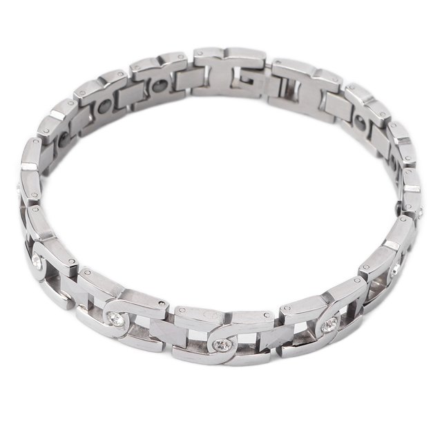 Pulsera De Alivio Del Dolor, Pulsera Magnética Firme Resistente Al Desgaste Exquisitos Diamantes De Imitación Alivio De La Tensión Muscular Para Citas Fiesta Para Viajes En El EOTVIA No