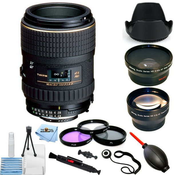 Tokina 100mm F 2 8 At X M100 Af Pro D Macro Autofocus Lens For Nikon Pro Kit Walmart Com Walmart Com