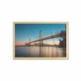 thumbnail image 1 of Oakland Wall Art with Frame, Real Life Image of San Francisco Skyline, Printed Fabric Poster for Bathroom Living Room, 35" x 23", Multicolor, by Ambesonne, 1 of 2