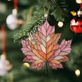 thumbnail image 4 of chaungfeng Maple Leaf Stained Glass Window Hanging,Christmas Maple Leaf Ornament,Fall Leaf Decorations Window Wall Hanging Ornament,for Fall Thanksgiving Festival Party Supplies(3.4"x3.9"), 4 of 6