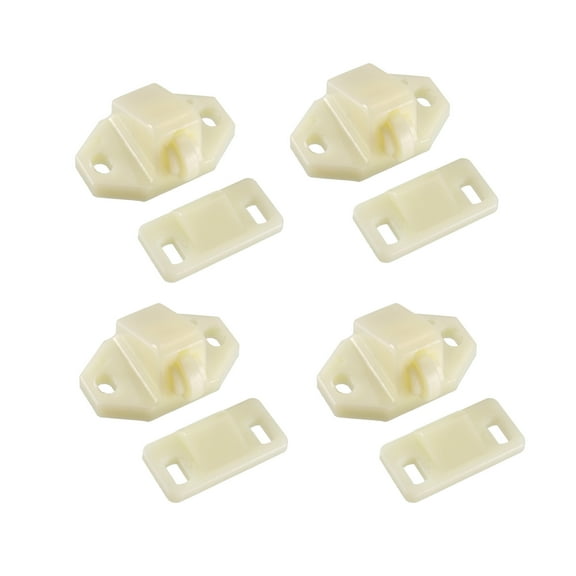Unique Bargains Furniture Furniture Closet Door Roller Catch with ABS Roller Beige 4Pcs