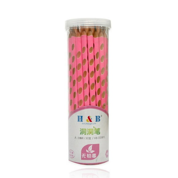 Amdohai H&B 30Pcs/Set Wooden Pencils Children Writing Pen Posture Correction Sketch Pencils Pen for Kids