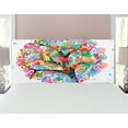 thumbnail image 1 of Tree of Life Headboard, Colorful Tree with Lines and Heart Leaves Love Life Celebration Art, Upholstered Decorative Metal Bed Headboard with Memory Foam, Full Size, Multicolor, by Ambesonne, 1 of 4