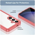 thumbnail image 6 of Feishell Clear Case for Samsung Galaxy S24,Shockproof Hybrid Soft TPU Bumper Anti-Scratch Hard Acrylic Back Transparent Slim Phone Case Cover for Samsung Galaxy S24,Red, 6 of 8