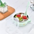 thumbnail image 2 of Stainless Steel Tableware Handle Soup Bowl for Toddlers Green, 2 of 8