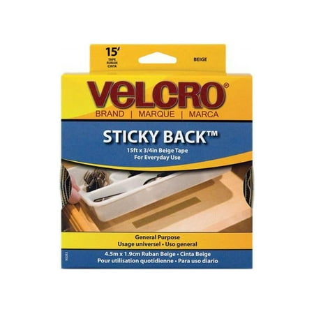 UPC: 0075967900830 | Velcro Brand Hook And Loop Sticky Back Tape Roll 15 Feet X 3/4 Inch Beige