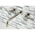 thumbnail image 2 of Kingston Brass KS6026DFL NuWave Two-Handle Wall Mount Roman Tub Faucet, Polished Nickel, 2 of 7