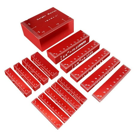 

17Pcs Height Gauges Set Size Marking Block Easy Read Portable Router